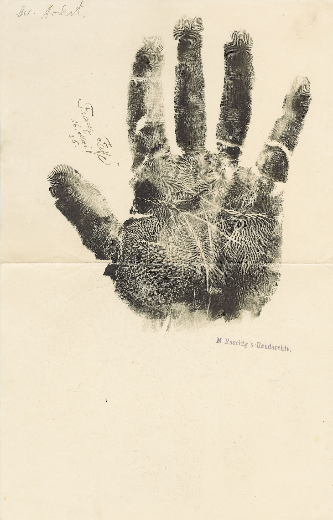 Handprint of Franz Jaffe