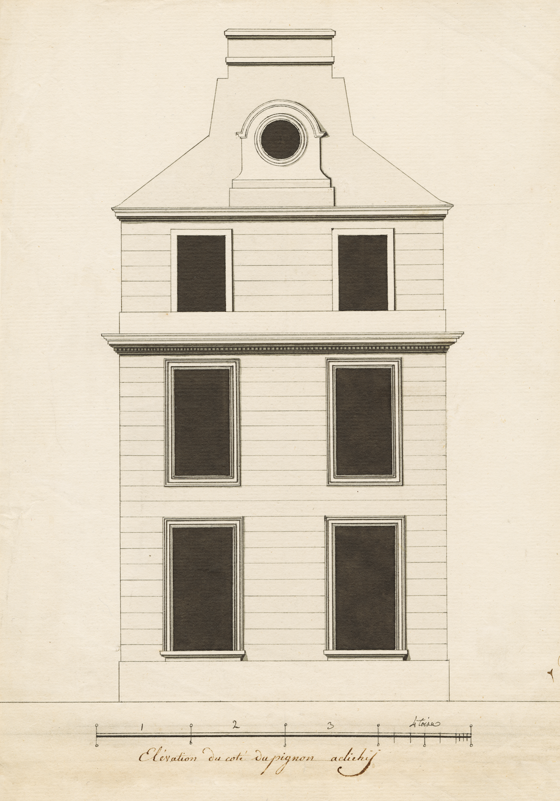 Elévation du Côté du Pignon (Gable Elevation)